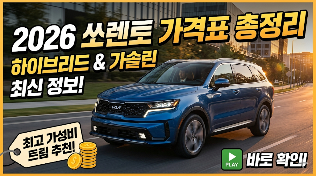 2026 쏘렌토 가격표