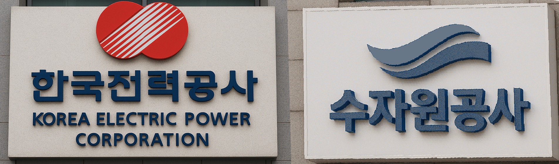 한국전력공사와 수자원공사 촬영 이미지