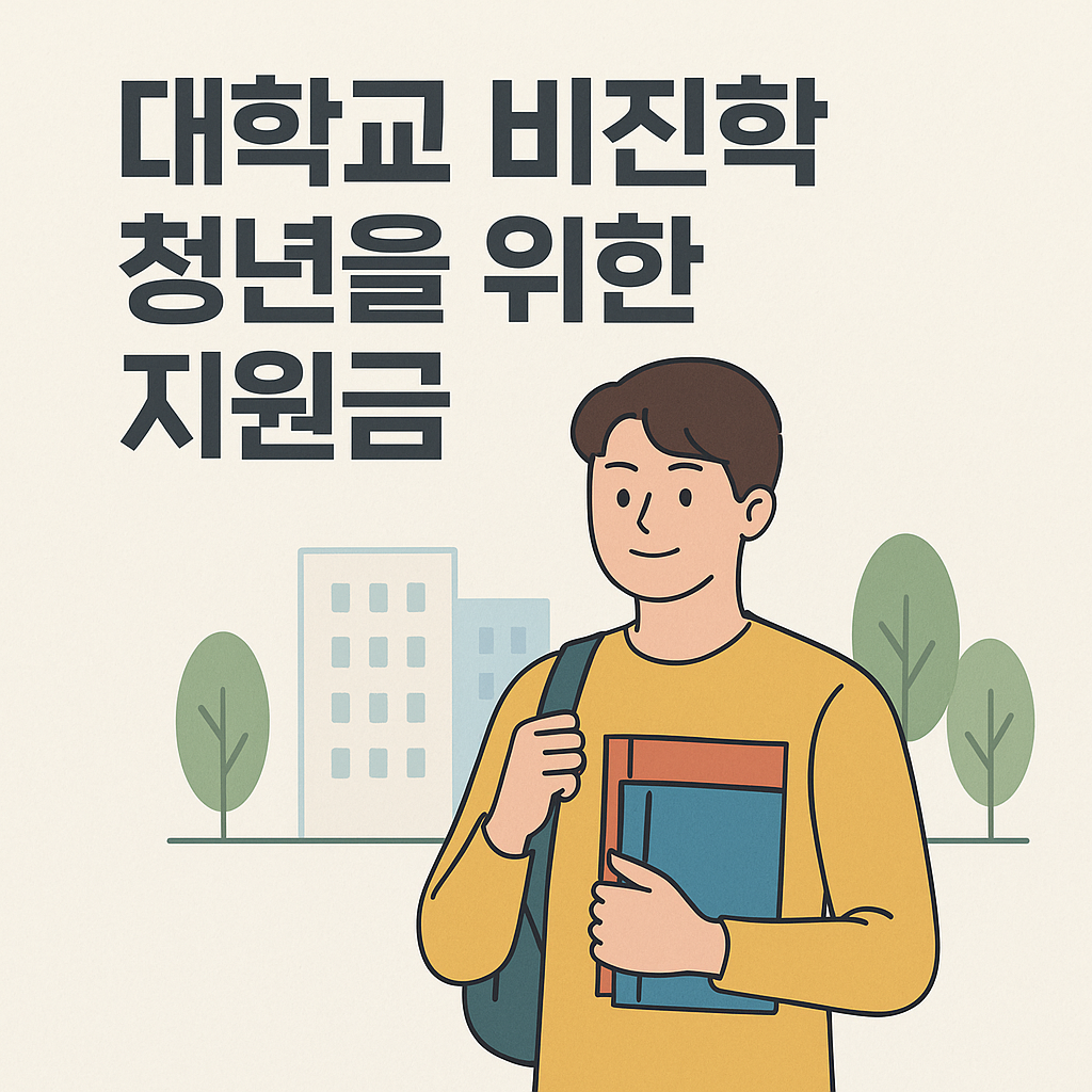 대학교 비진학 청년을 위한 지원금 포스터 이미지