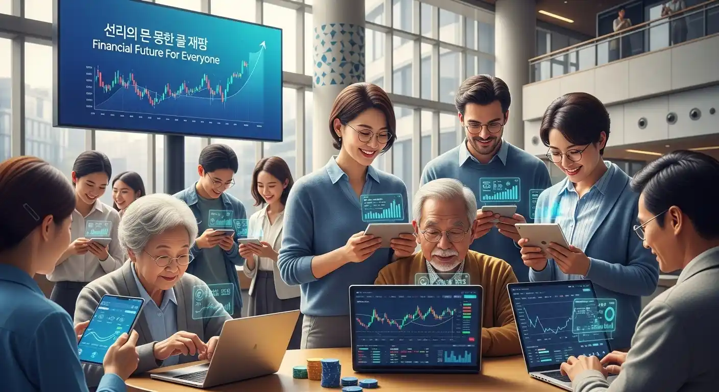 <img src="ai_finance_democratization.webp" alt="AI가 투자 분석을 대중화하며 누구나 금융 전략을 활용하는 모습 이미지 입니다">