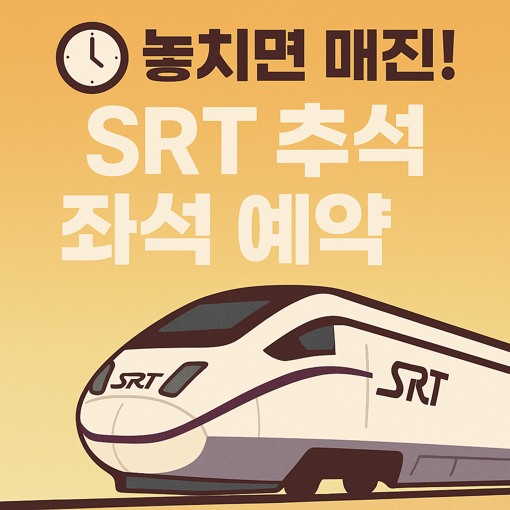 불법 암표 거래를 주의하라는 추석 승차권 예매 경고성 안내 그림