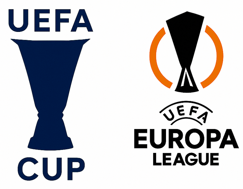 UEFA컵 로고와 유로파리그 로고 이미지