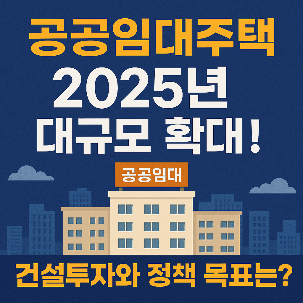공공임대주택 2025년 대규모 확대!