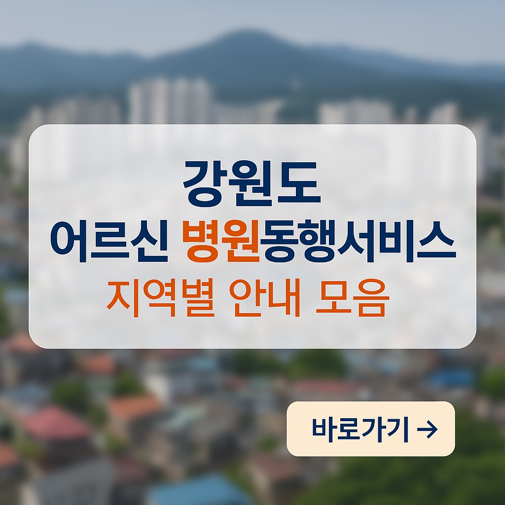 강원도 어르신 병원동행서비스