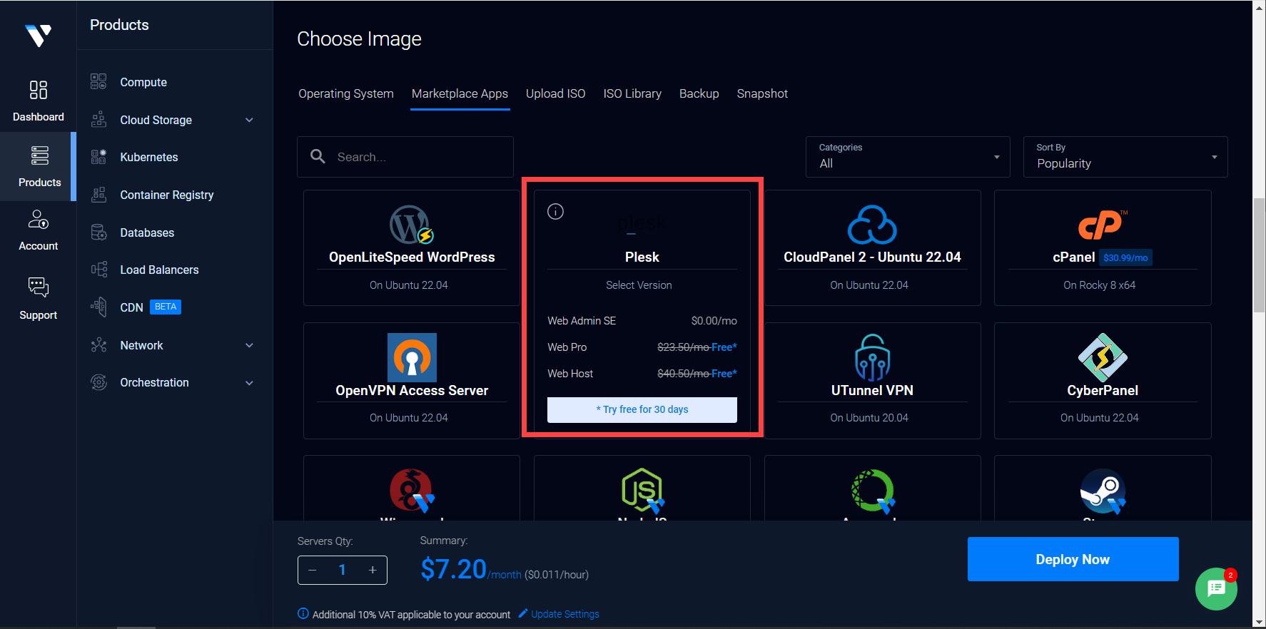 Vultr (벌쳐) 플레스크 패널에 도메인 연결하는 방법