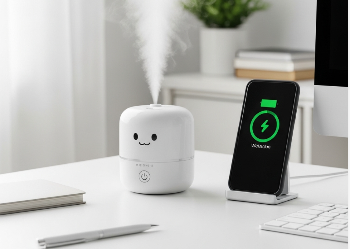 탁상용 가습기 (무드등 기능 포함)