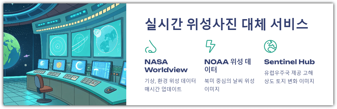 실시간 위성사진 대체 서비스