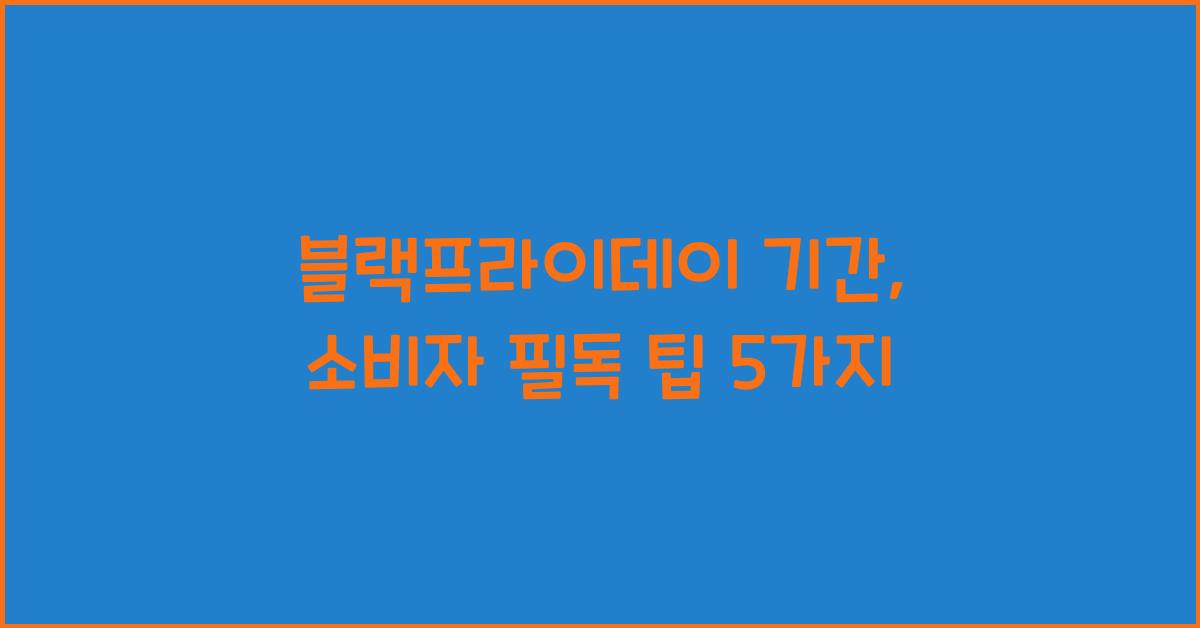 블랙프라이데이 기간