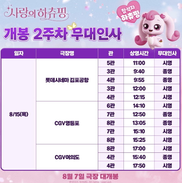 사랑의 하츄핑 무대인사 일정 사진3