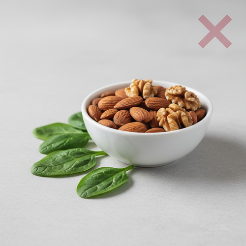 건강 식품으로 오해하기 쉬운 견과류와 시금치의 두 얼굴