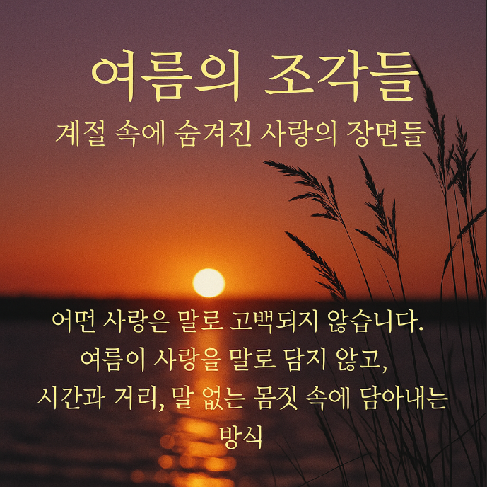 여름의 조각들 – 시간과 거리, 말 없는 몸짓 속에 담아내는 방식