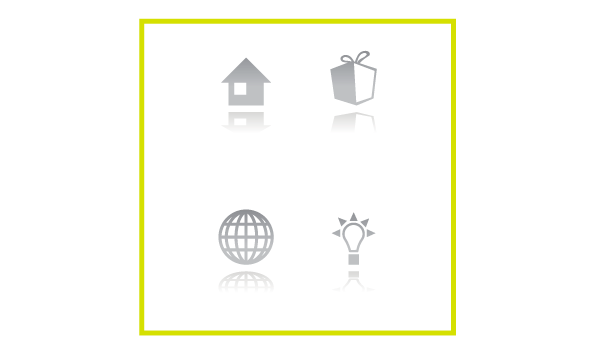 House, Giftbox, Global, Lightbulb / Icon, Symbol / vector graphic free download