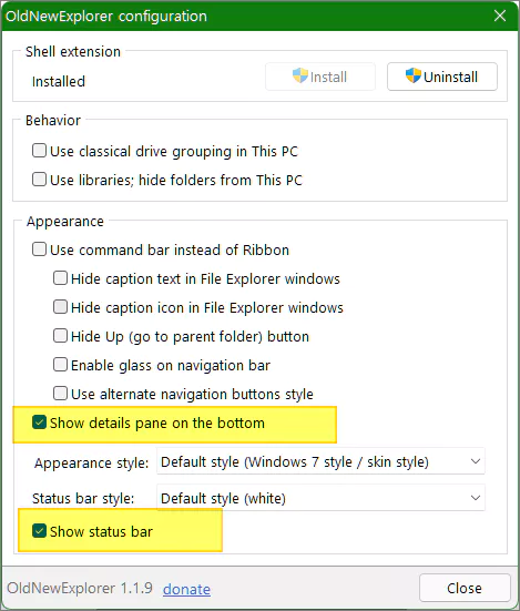 Oldnewexplorer 사용 방법