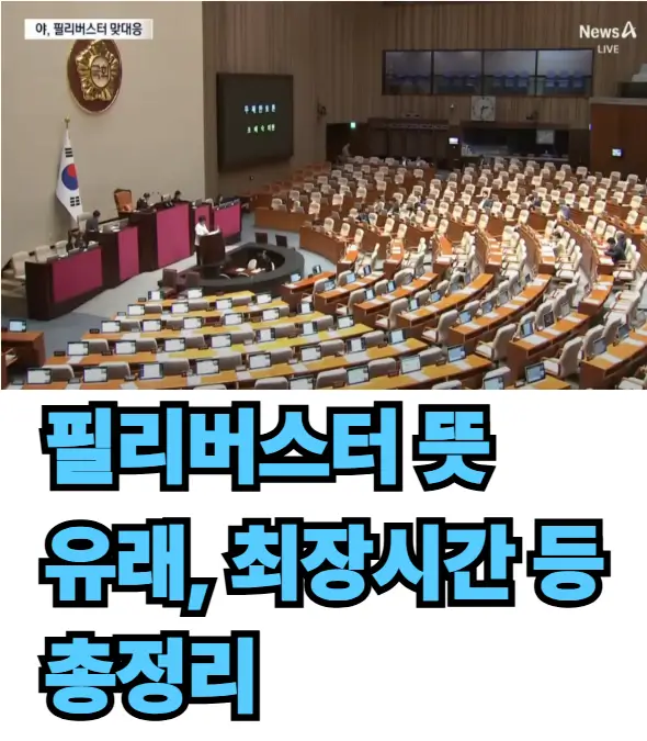 “필리버스터란? 뜻부터 민주당·국힘당 사례, 최장시간 기록까지 완전 정리”