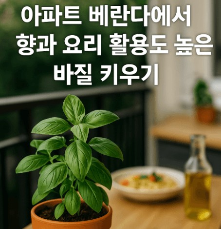아파트 베란다에서 향과 요리 활용도 높은 바질 키우기 사진