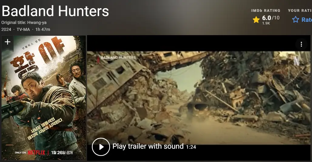 황야 줄거리, 평점, 후기