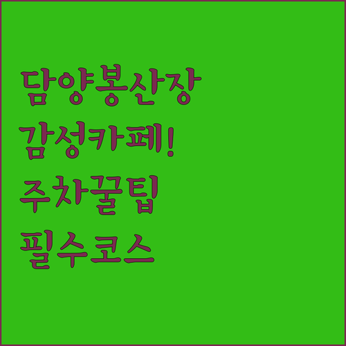 담양 봉산오일장 근처 감성 카페 투어..
