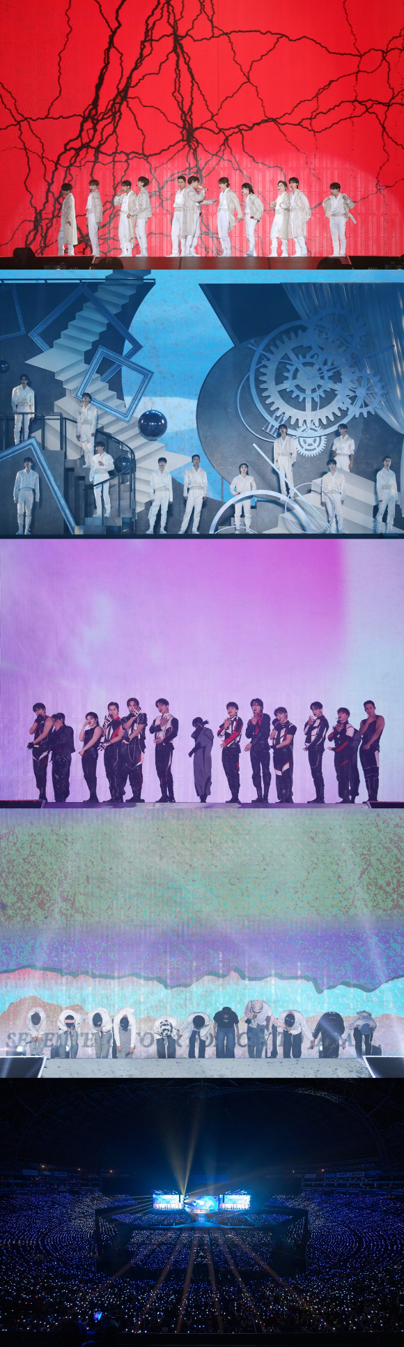 세븐틴 일본 돔 투어 콘서트 현장 사진 갈무리 [사진=플레디스엔터테인먼트]