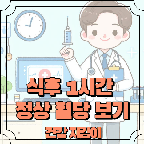 식후 1시간 정상 혈당 알아보기