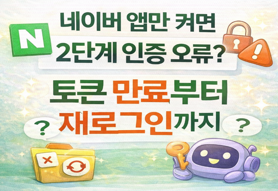 네이버 앱만 켜면 2단계 인증 오류? 토큰 만료부터 재로그인까지 단계별 해결 방법 이미지