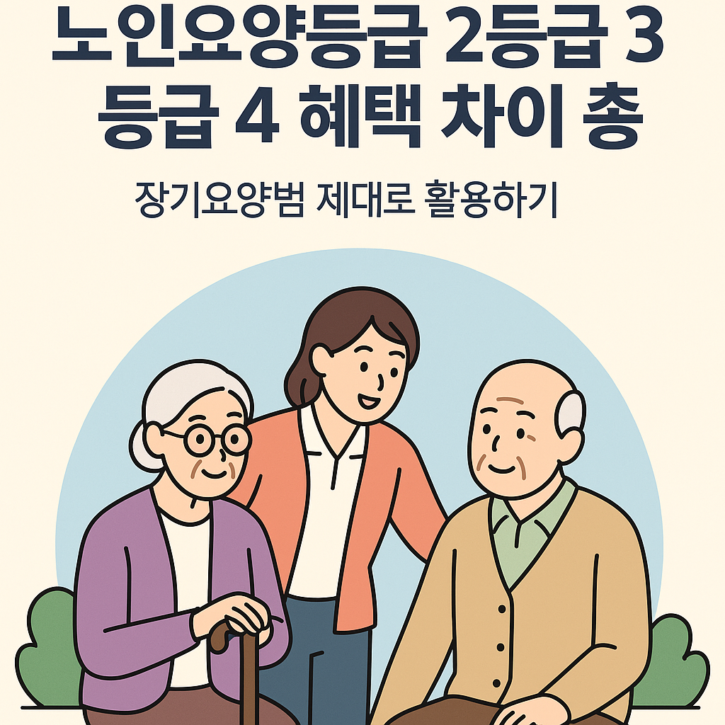 노인요양등급 2등급 3등급 4등급 혜택 차이 총정리｜장기요양보험 제대로 활용하기 썸네일