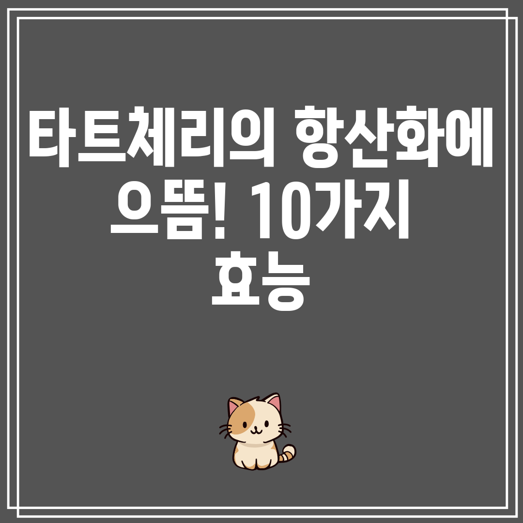 타트체리의항산화에으뜸10가지효능