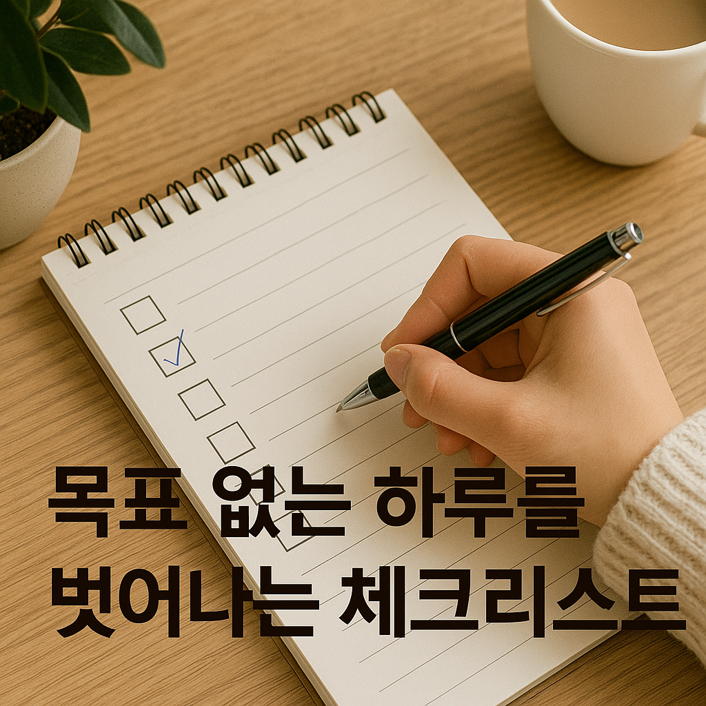 목표 없는 하루를 벗어나는 체크리스트