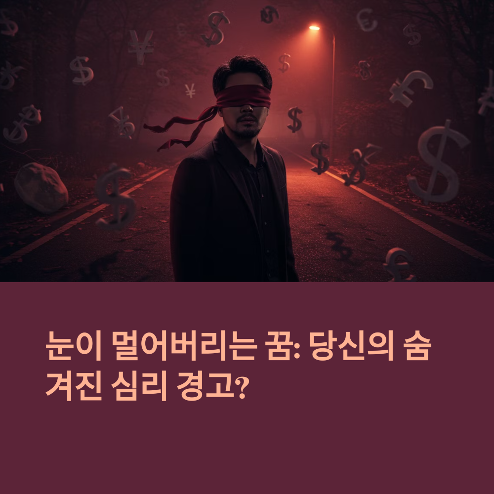 눈을 천으로 가린 남자 모습
