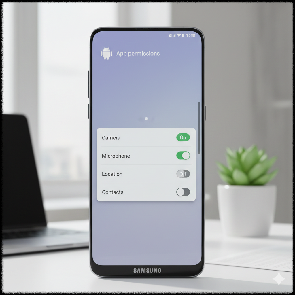Android 설정 화면에서 앱 권한을 다시 허용하는 모습