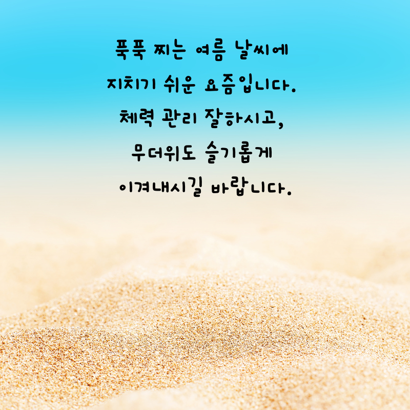 8월 인사말 카톡 문자 메세지 안부 이미지 모음집