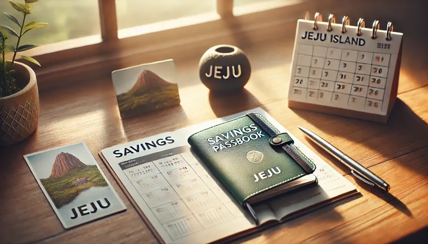 제주 청년 근로자를 위한 희망사다리 재형저축 제도를 소개하는 따뜻한 분위기의 안내 이미지