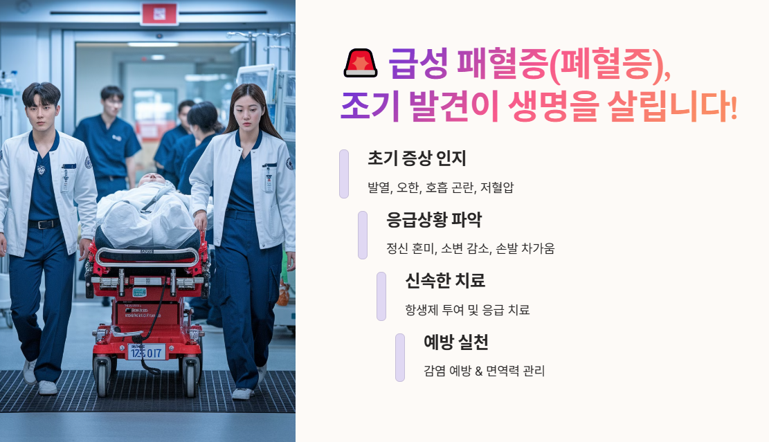 급성 패혈증(폐혈증), 조기 발견이 생명을 살립니다!