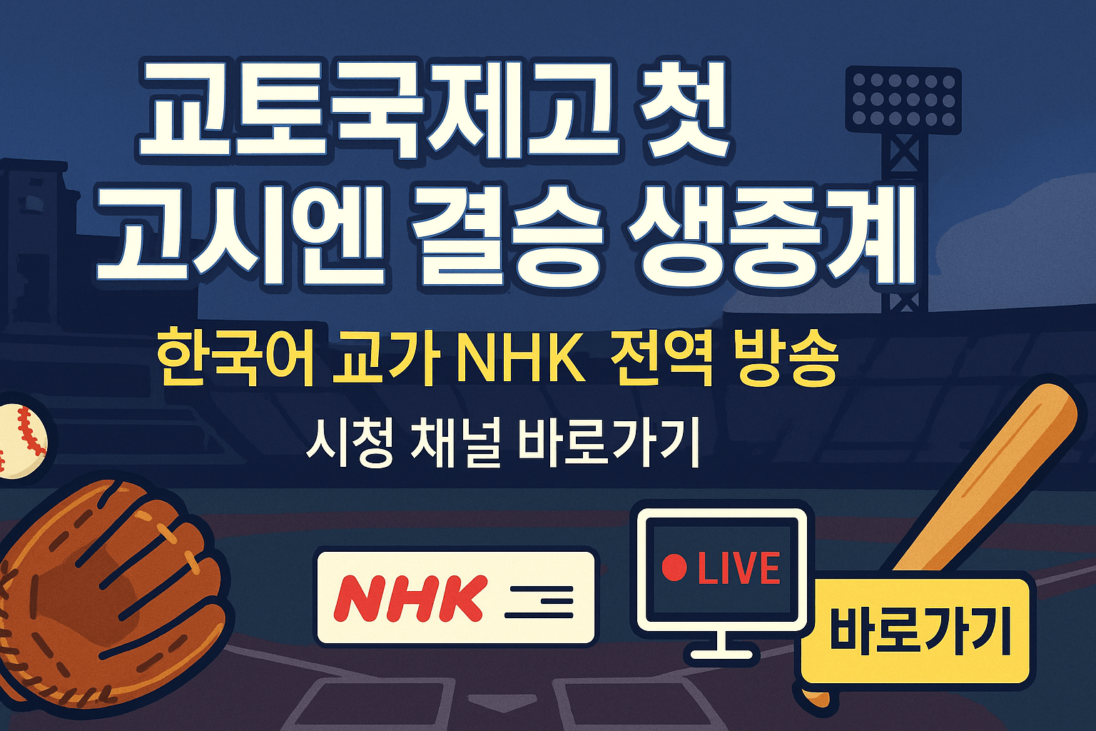 교토국제고 고시엔 생중계 채널 바로가기