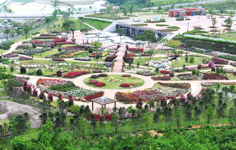 장성 평림댐 장미공원