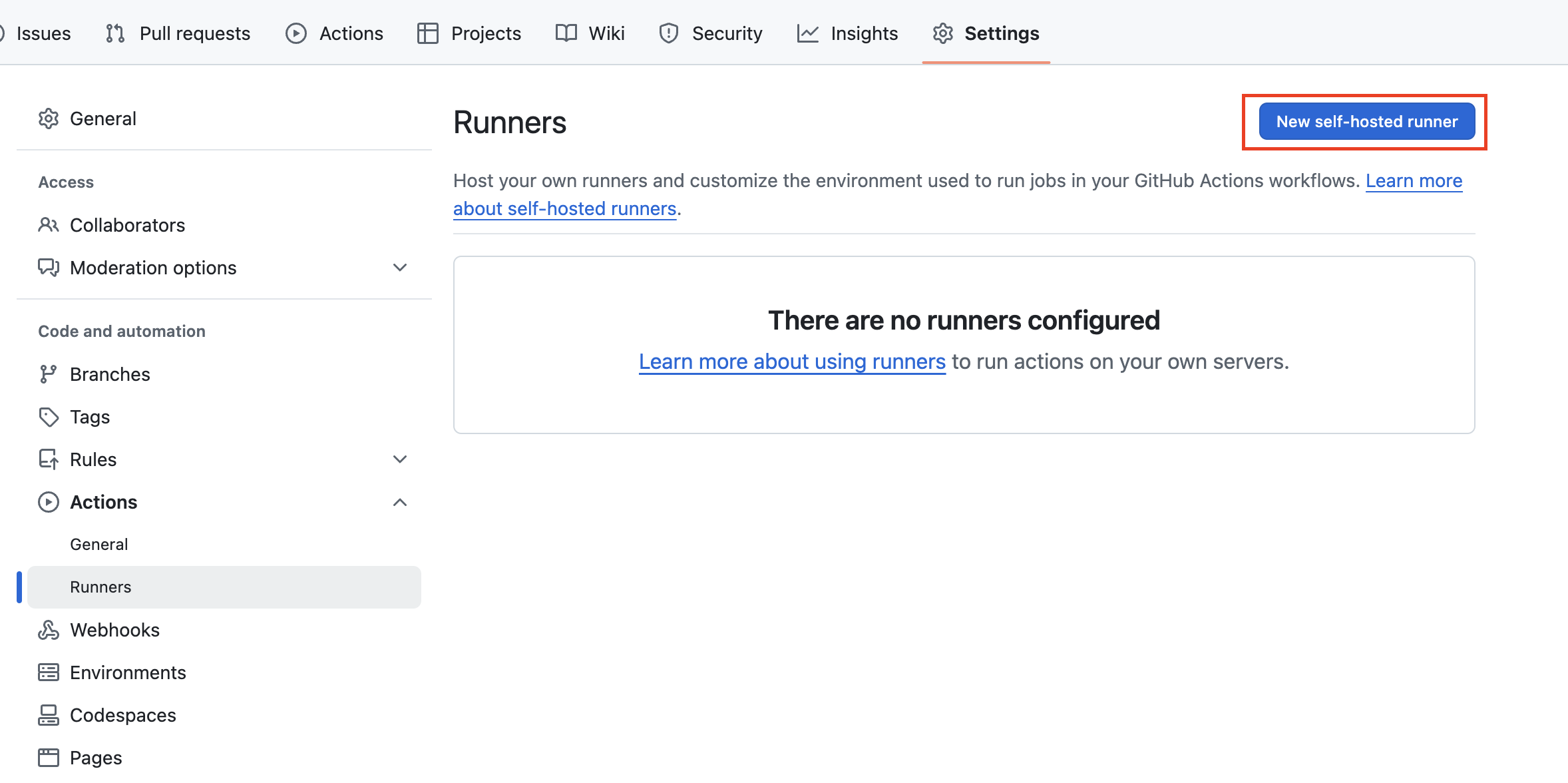깃허브 액션 러너 설치2