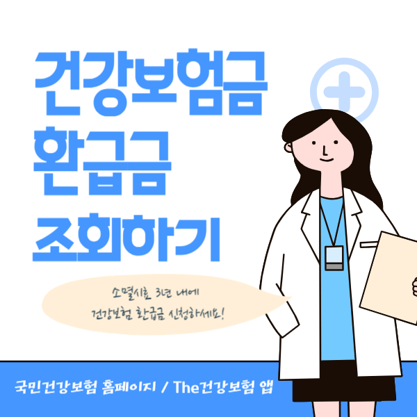 국민건강보험 환급금 조회하기