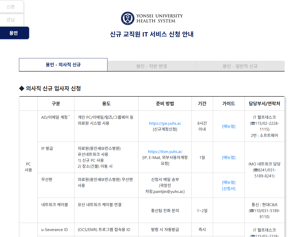 연세의료원 그룹웨어 바로가기 (https://plaza.yuhs.ac)