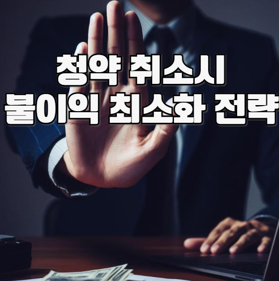 청약 취소시 불이익 최소화 전략