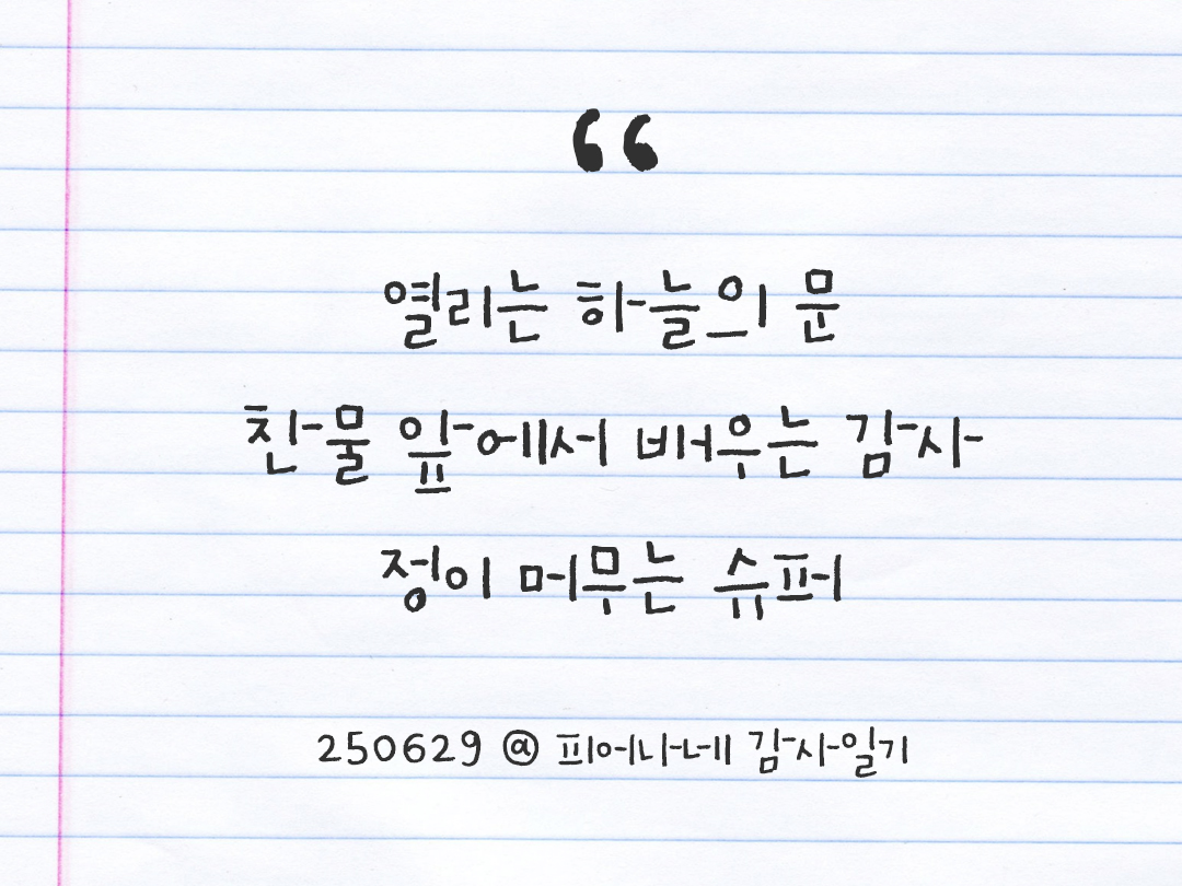 25년 6월 29일 오늘 내 마음 기록하기 감사노트, 감사를 통해 발견한 행복, 오늘 감사한 순간들 by 피어나네 감사일기