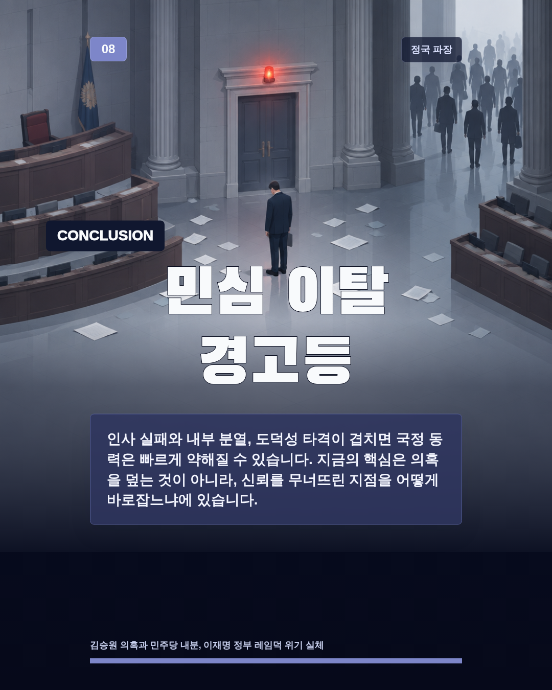 민심 이탈 경고등
