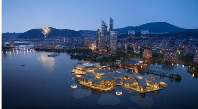 세계 최초의 한국의 부유공동체 생태마을 개발 계획 VIDEO: World's first prototype floating community in Busan designed to accommodate residents living on ideal eco-village