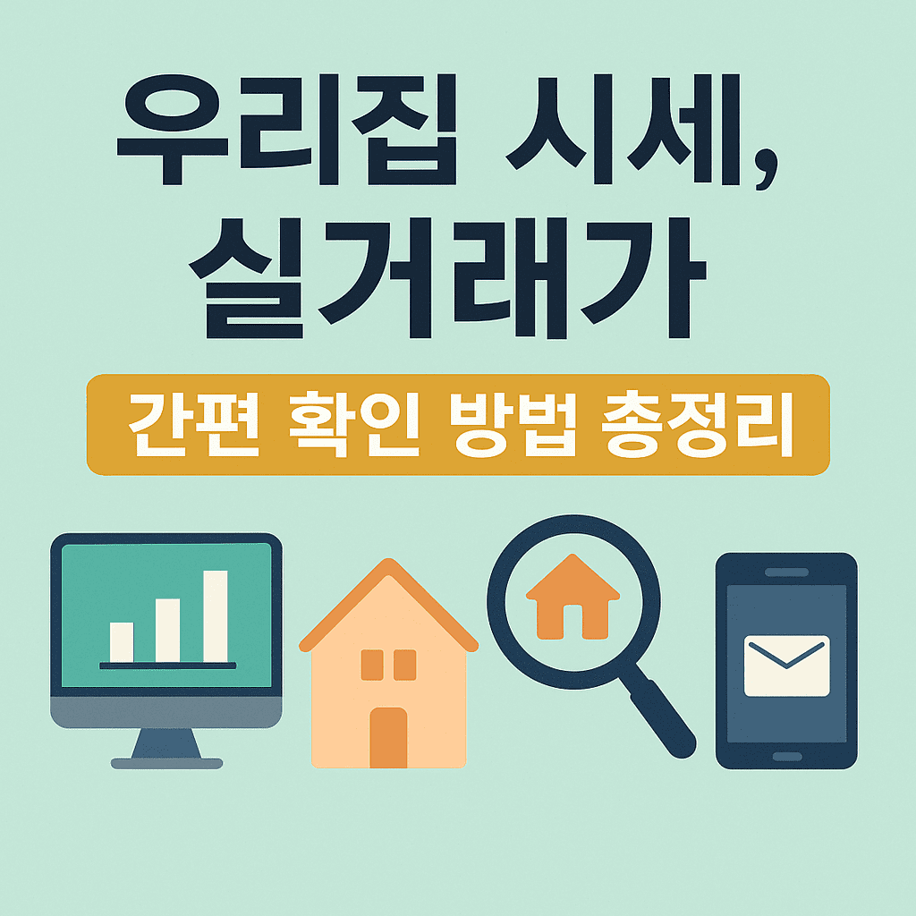 우리집 시세, 실거래가 간편 확인 방법 총정리