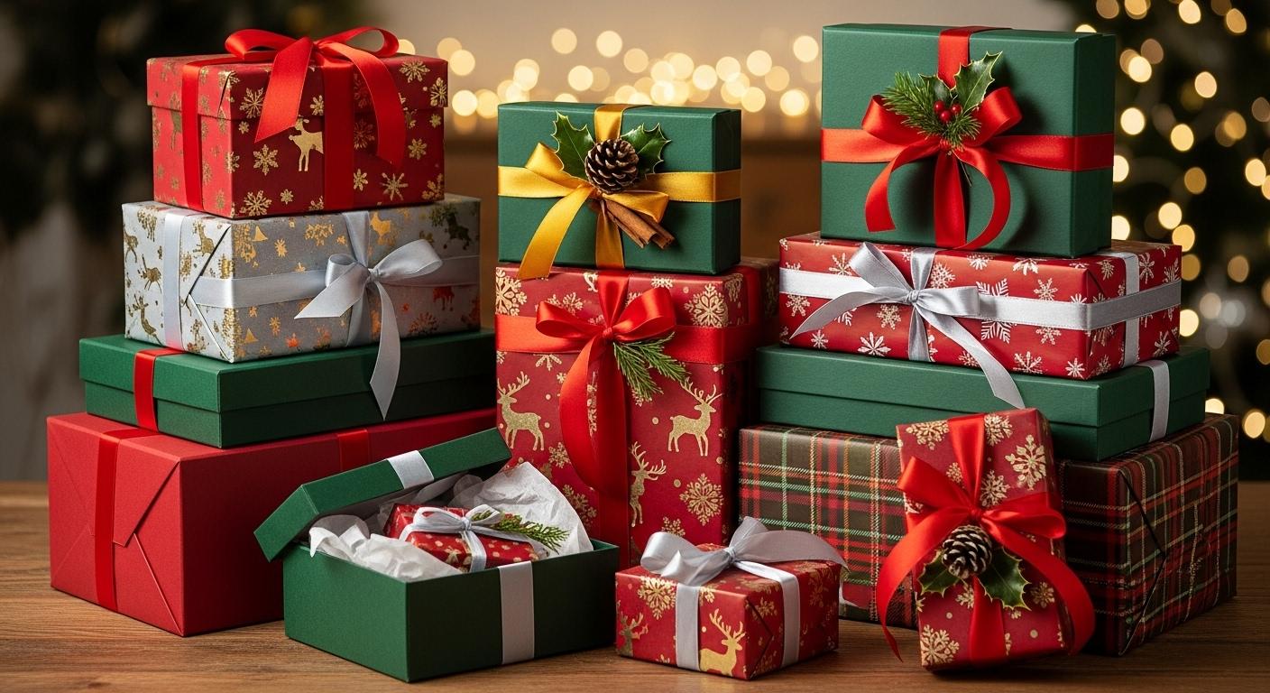 크리스마스 선물 박스 포장