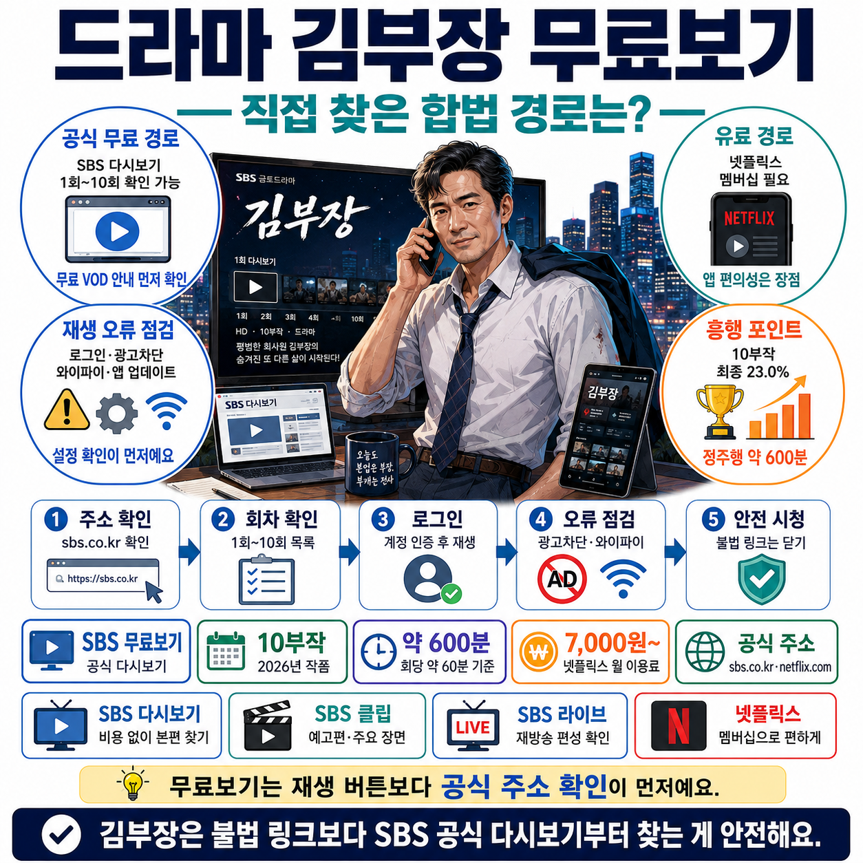 드라마 김부장 무료보기, 직접 찾은 합법 경로는?
