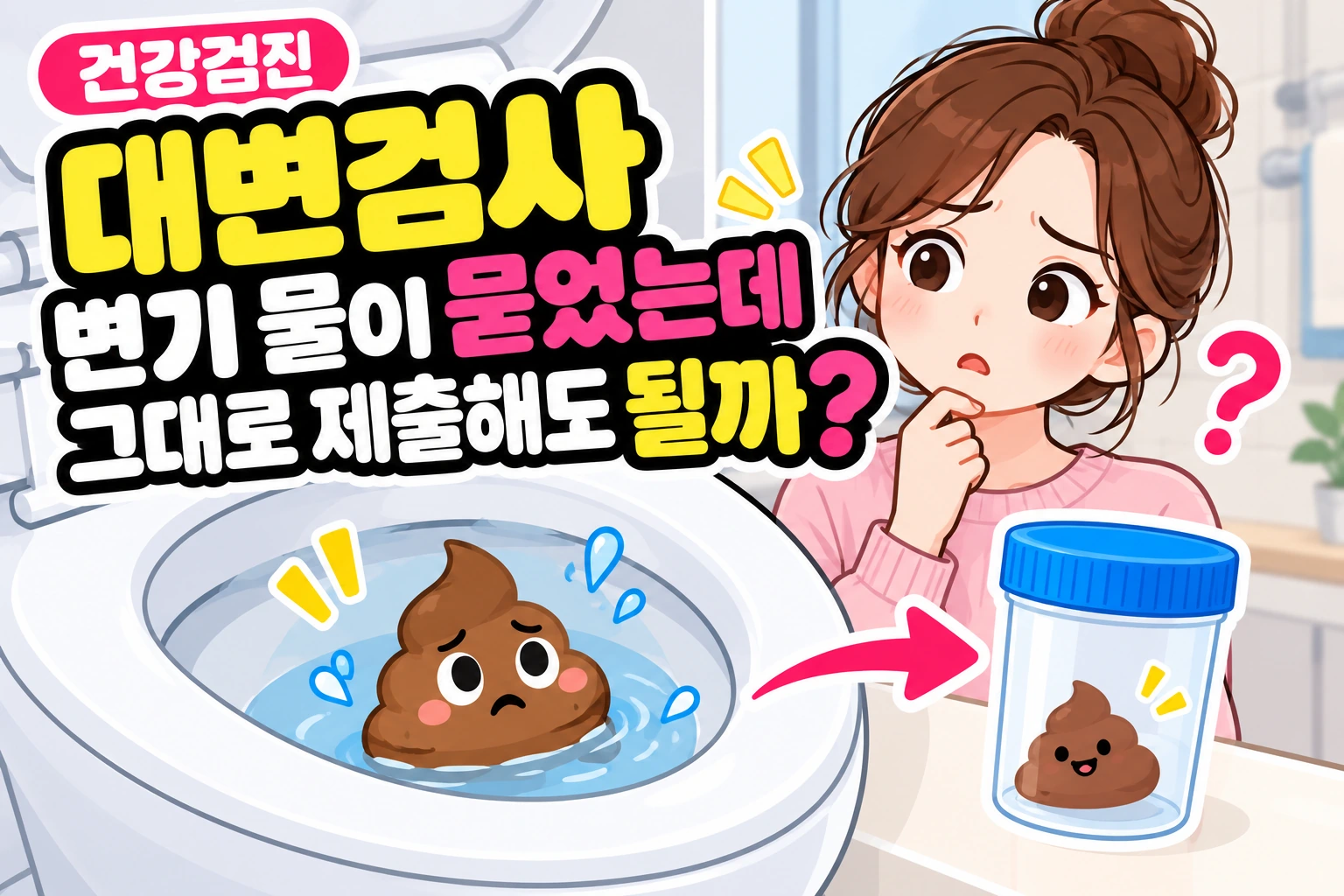 건강검진 대변검사 변기 물이 묻었는데 그대로 제출해도 될까?