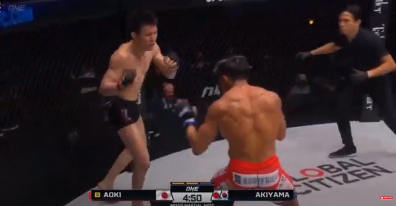 타격을 벌이는 두선수