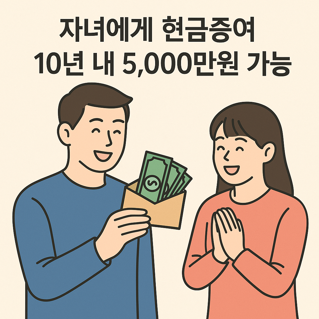 자녀에게 10년 내 5,000만 원