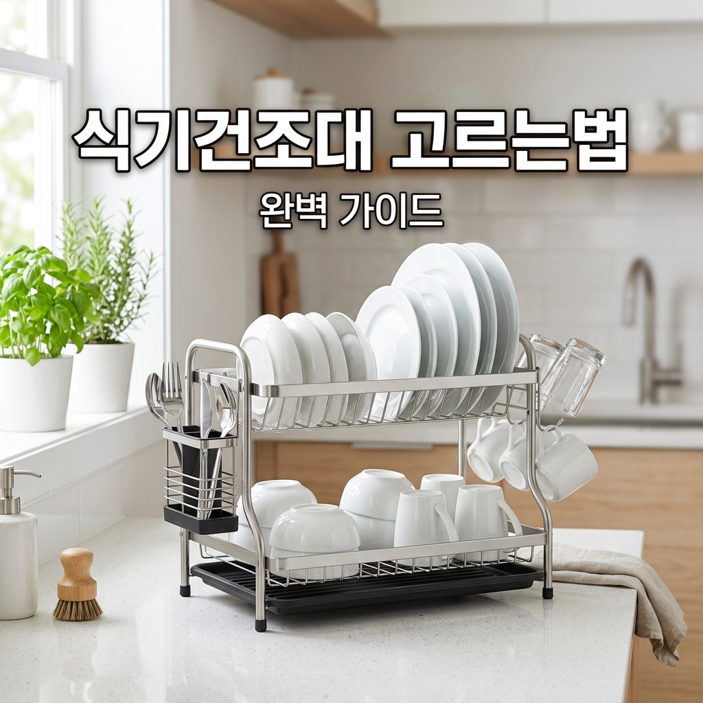 식기건조대 고르는법 물때 플라스틱 문제