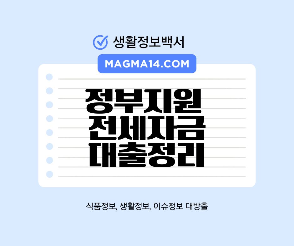 2025년 정부지원 전세자금 대출 정리