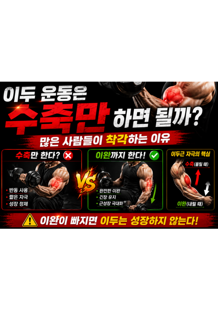 이두 운동은 수축만 하면 될까:많은 사람들이 착각하는 이유